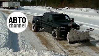 Пикапы убирают снег. Как это им удается? | Pickup Truck Plowing Snow