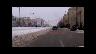 Снег в Баку,Baku Snow Heyder Eliyev Prospekti.02.02.2012