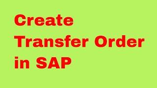 How to create a Transfer Order for an Inbound Delivery using LT0F - SAP WM Basic video
