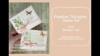 Using sponges and ink to add depth, Positive Thoughts set from Stampin' Up!