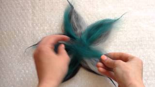 FELTING & ВАЛЯНИЕ. Как свалять цветок из шерсти.Раскладка цветка .