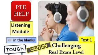PTE Listening Fill in the blanks Test 1 | Difficult accent | PTE HELP