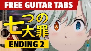 Nanatsu no Taizai Season 2: Imashime no Fukkatsu ED2 (fingerstyle guitar cover, karaoke, tabs)