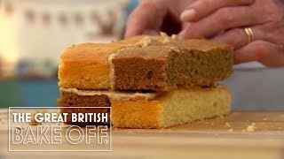 Battenberg Cake - Building the Layers