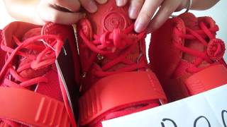 Air Yeezy 2 red October Real VS Fake