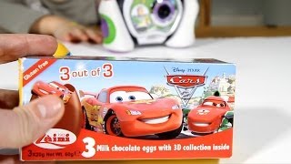 3 Pack of Disney Pixar Cars 2 Surprise Eggs and Zhu Zhu Pets Egg​​​