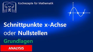 Schnittpunkte mit der x-Achse, Nullstellen bestimmen, berechnen, Satz vom Nullprodukt, Substitution