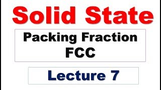 Solid State Packing Efficiency FCC | Class 12 Chemistry | chemistry | class 12 | anirudh walia | jee