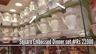 Bone china Dinner ? ll Embossed ll Glass Dinner ll Marble all kinds of dinner Set.