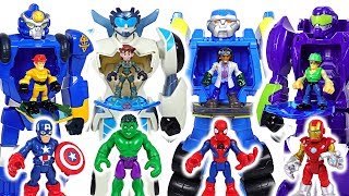 Marvel Hulk robot is contaminated! Help! New Transformers Rescue Bots mech armor! - DuDuPopTOY