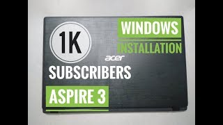 Install Windows In Acer (aspire3) A315-31-C0A7 Laptop Using RUFUS.