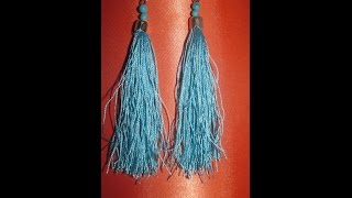 Как сделать серьги своими руками из ниток мулине/Earrings with thread floss their hands.