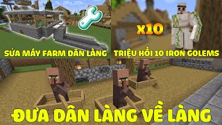 Minecraft Sinh Tồn 1.15 - Tập 45 l Sửa Máy Farm Dân Làng, Đưa Dân Làng Về Nhà Và Tạo 10 Iron Golems