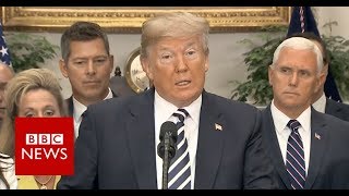 Trump on North Korea: 'Powerful US military is ready' - BBC News