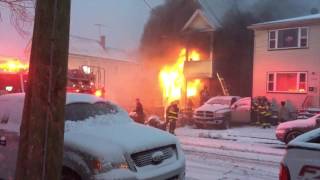 Fire rips through home in Port Richmond during snow storm