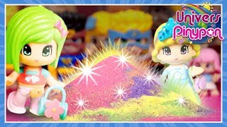 Des PAILLETTES ? et une fête avec tous les Pinypon ! Princesses, fées, super-héros: ils sont tous là
