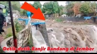 Full Detik-detik Banjar Bandang Bercampur Sampah di Jember