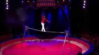 Low Wire Bouncing Rope Acrobatics Cuban Circus Act Performance Entertainment