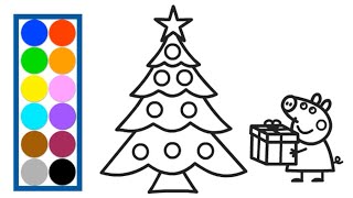 Peppa Pig Svenska: Greta Gris firar Jul - Färger för barn