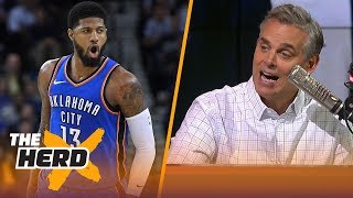 Colin Cowherd on why Paul George is the key for Lakers landing LeBron and Kawhi | NBA | THE HERD