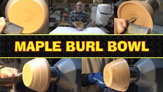Turned Maple Burl Bowl