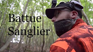 Battue sanglier , Hunting wild boar 2 balles 2 sangliers en début de saison