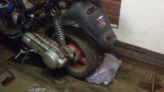 Запуск скутера после переборки двигателя. 157 QMJ. GY 6