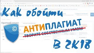 Как обойти антиплагиат в 2018 году? Технический способ!!!