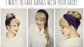 3 Ways to *Fake Bangs* with Your Hair!!