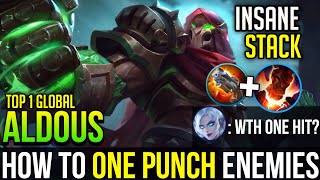 OMG ONE HIT? | Aldous Best Build & Gameplay | Top 1 Global Aldous | Mobile Legends