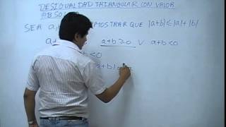 Desigualdad triangular con valor absoluto