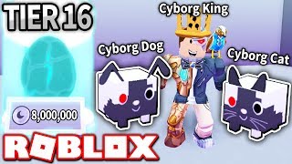 THIS PET SIMULATOR CYBORG UPDATE WAS MADE FOR ME!! *OPENING TIER 16 EGGS!* (Roblox)