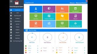 School Management System(SMS) Best And Flate UI Design C# WinForm