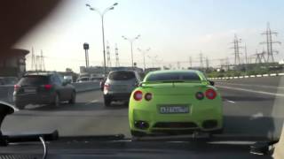 Погоня за GT R 35 по МКАД  ДПС форд фокус 2
