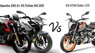 Which One To Buy ? | KTM Duke 125 | Bajaj Pulsar NS 200 | Tvs Apache 200 4v | Auto Gyann