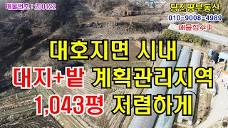 [당진땅/당진토지,공장매매]대호지면 시내 계획관리지역의 저렴한 대지+밭 1,043평 / 당진~대산간 고속도로 진출입로 인근