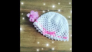 ? Czapeczka na szydełku 0-3 miesięcy dla noworodka- How to crochet baby hat 0-3 months