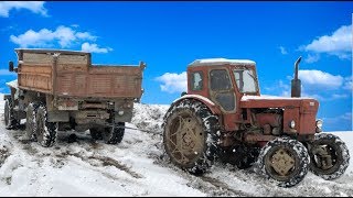 Трактор Т-40 против УРАЛ  | 4x4 vs 6x6