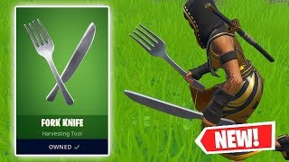 NEW FORK KNIFE Pickaxe Gameplay in Fortnite!