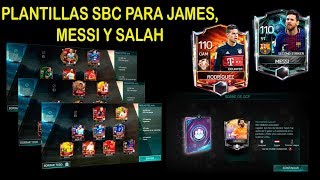 Plantillas SBC para James, Messi y Salah | Desafíos SBC Fifa Mobile