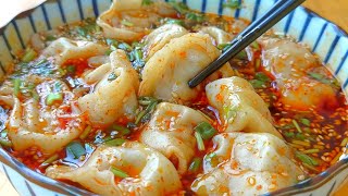 【小穎美食】酸湯餃子這樣做才好吃，酸辣開胃又解饞，保證你吃一次就忘不了！