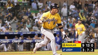 Águilas vencen al Licey 9 por 3 y se colocan a 1 juego de la segunda posición