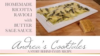 Homemade Ricotta Ravioli with Butter Sage Sauce