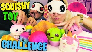GUESS THE SQUISHY TOYS CHALLENGE - Kaan VS Nina | Wer kann die Slow Rising Squishies blind erraten?