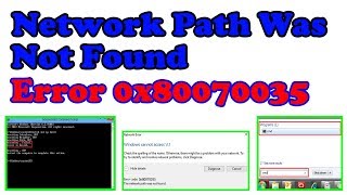 How To Fix Network Path Was Not Found ? | How To Fix Error 0x80070035 | Reset TCP/IP