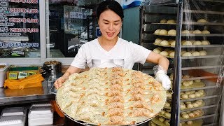 신포시장 만두 장인, 새우가 통째로 들어간 새우만두, 왕만두, 고기만두, Dumplings with a whole shrimp, Korean street food