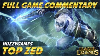 League of Legends - Diamond Top Zed - Full Game Commentary