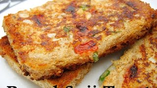 Crispy Veg Suji Bread Toast | Bread Suji Toast Recipe | Bread Rava Toast | Semolina Veg Toast