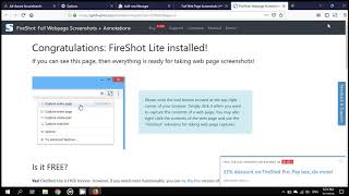 How to take screenshot of a web page in mozilla firefox