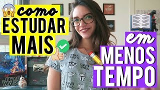 DICAS PARA ESTUDAR COM POUCO TEMPO E SER MAIS PRODUTIVO! - Débora Aladim